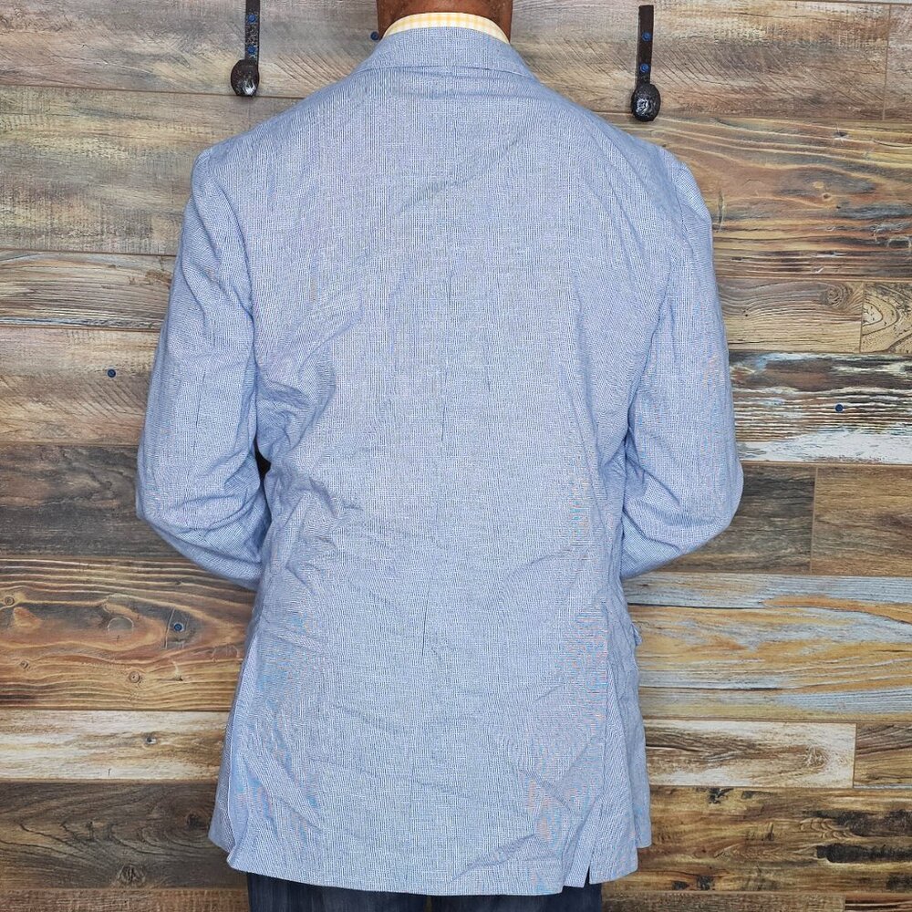 J. Crew Ludlow Slim Somelos Portugal Cotton Linen Dual Vent Jacket Blazer 42L - Picture 8 of 12